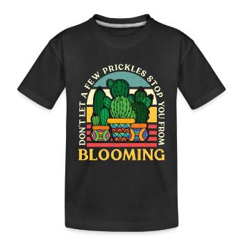 Succulentes Ne laissez pas quelques piquants arrêter votre jardin - T-shirt bio Premium Enfant - noir - Devant