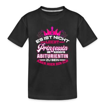 Abiturientin Abschluss Geschenk Abitur für - Kinder Premium Bio T-Shirt - Schwarz - Vorne