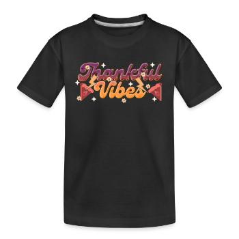 Thankful Vibes - Retro Thanksgiving Women - Kinder Premium Bio T-Shirt - Schwarz - Vorne