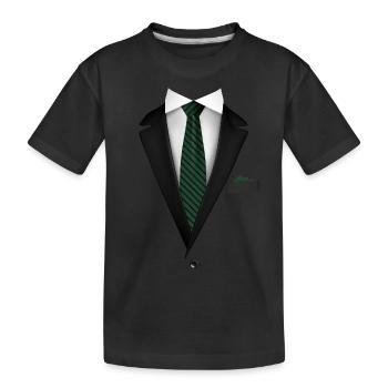 Smoking avec une cravate pour les mariages et spéciaux - T-shirt bio Premium Enfant - noir - Devant