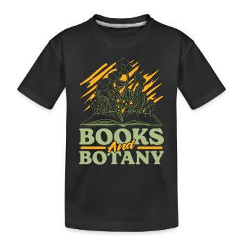 Books And Botany Botanical Garden Loves Planting - Kids' Premium Organic T-Shirt - black - Front
