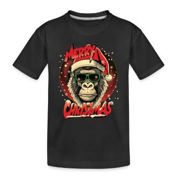 Noël Gorille Noël Joyeux Noël - T-shirt bio Premium Enfant - noir - Devant