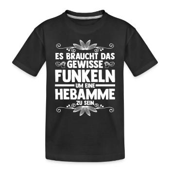 Geburtshelferin Hebamme - Kinder Premium Bio T-Shirt - Schwarz - Vorne