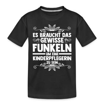 Erzieherin Kindergärtnerin Kinderpflegerin - Kinder Premium Bio T-Shirt - Schwarz - Vorne
