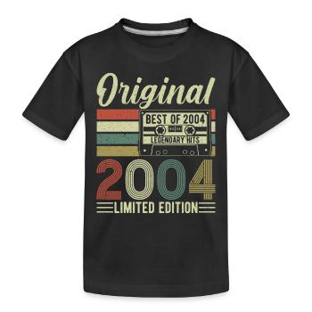2004 - Anniversaire Vintage - T-shirt bio Premium Enfant - noir - Devant