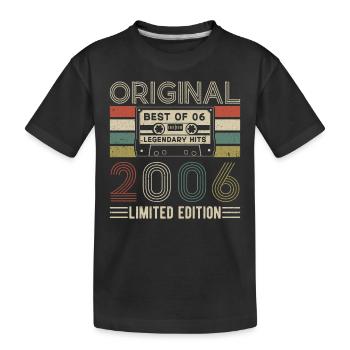 2006 Vintage Birthday - Kids' Premium Organic T-Shirt - black - Front