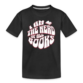 Book Nerd - Lecture de livres Professeur d’anglais rétro - T-shirt bio Premium Enfant - noir - Devant
