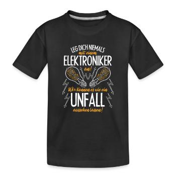 Watt, intelligente Elektroniker - Kinder Premium Bio T-Shirt - Schwarz - Vorne