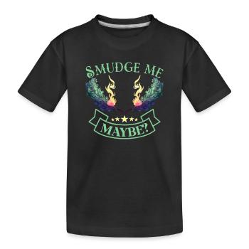 Smudge Sage Feder Spirituelle Hexerei Meditieren - Kinder Premium Bio T-Shirt - Schwarz - Vorne