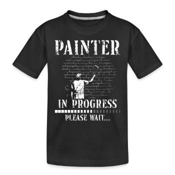 House Painter Decorator Painter In - Kinder Premium Bio T-Shirt - Schwarz - Vorne