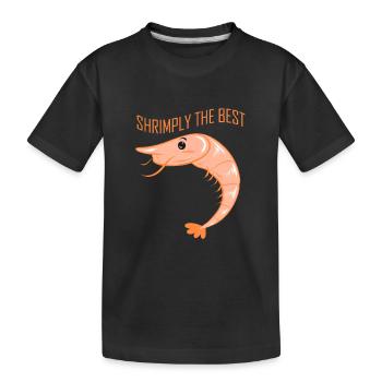 Lustiges Garnelen Essen Shrimp Outfit für - Kinder Premium Bio T-Shirt - Schwarz - Vorne