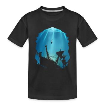 Wrack Taucher Geschenk für Schiffswrack - Kinder Premium Bio T-Shirt - Schwarz - Vorne