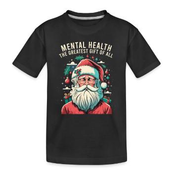 Psychische Gesundheit Weihnachten Anti-weihnachten - Kinder Premium Bio T-Shirt - Schwarz - Vorne