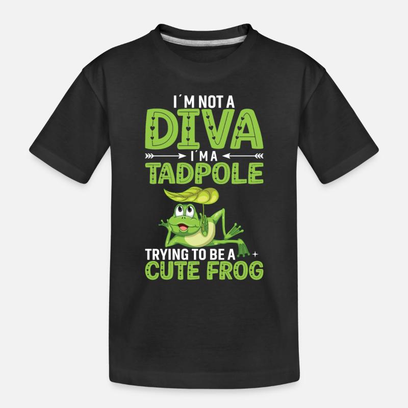 Ich Bin Keine Diva. Ich Bin Eine Kaulquappe - Kinder Premium Bio T-Shirt - Schwarz