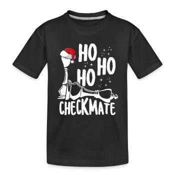 Schachmatt Ho Ho Ho - Kinder Premium Bio T-Shirt - Schwarz - Vorne
