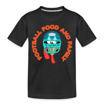 Football Nourriture Et Famille Thanksgiving Pour Les Familles - T-shirt bio Premium Enfant - noir - Devant
