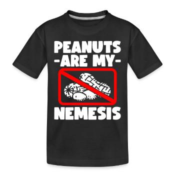 Allergie aux arachides Allergie aux noix - T-shirt bio Premium Enfant - noir - Devant