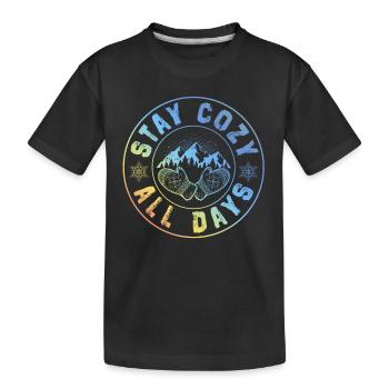 Froid d’hiver confortable - T-shirt bio Premium Enfant - noir - Devant