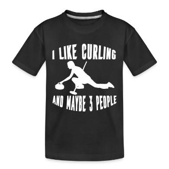 Curling Curling Players Curling Team Curling Club - Kids' Premium Organic T-Shirt - black - Front