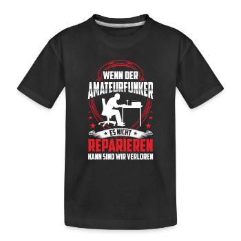 Les opérateurs radioamateurs ne réparent pas les opérateurs radioamateurs - T-shirt bio Premium Enfant - noir - Devant