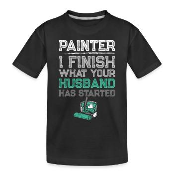 House Painter Decorator Painter I - Kinder Premium Bio T-Shirt - Schwarz - Vorne