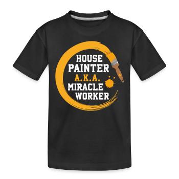 House Painter Decorator House - Kinder Premium Bio T-Shirt - Schwarz - Vorne