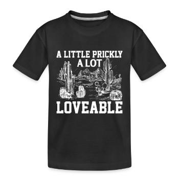 Un peu piquant, un peu adorable - T-shirt bio Premium Enfant - noir - Devant