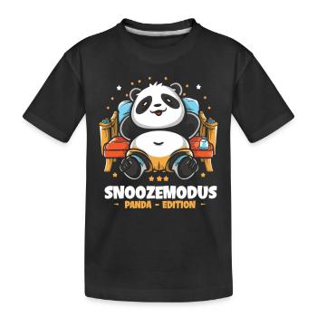 Entspannung mit Pandas - Kinder Premium Bio T-Shirt - Schwarz - Vorne