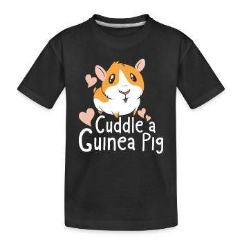 Meerschweinchen-liebhaber Pelzige Kartoffel - Kinder Premium Bio T-Shirt - Schwarz - Vorne
