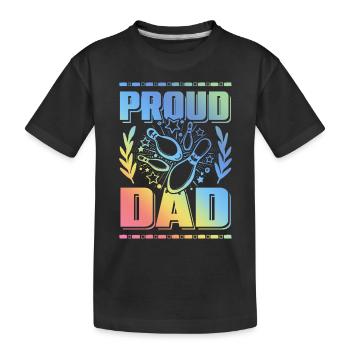 Bowling Papa - Kinder Premium Bio T-Shirt - Schwarz - Vorne