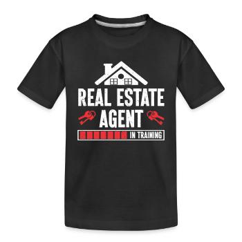 Cadeau d’agent immobilier pour agent immobilier - T-shirt bio Premium Enfant - noir - Devant
