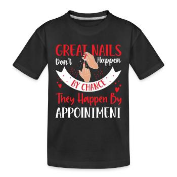 Les beaux ongles ne sont pas le fruit du hasard - T-shirt bio Premium Enfant - noir - Devant