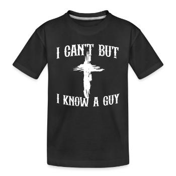 Je ne peux pas, mais je connais un gars drôle Jésus-Christ Meme - T-shirt bio Premium Enfant - noir - Devant