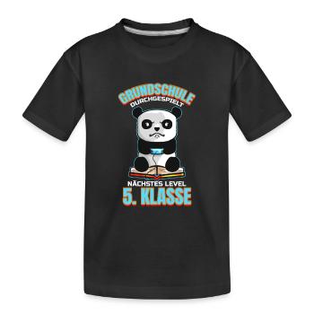 Grundschule Abschluss Schule Grundschulabschluss - Kinder Premium Bio T-Shirt - Schwarz - Vorne