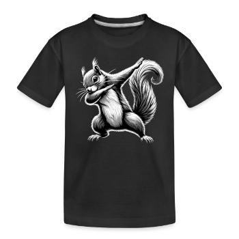 Tamponner l’écureuil - T-shirt bio Premium Enfant - noir - Devant