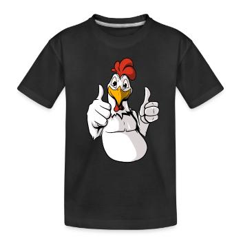 Rooster Chicken Farm Chicken Breeder - Kids' Premium Organic T-Shirt - black - Front