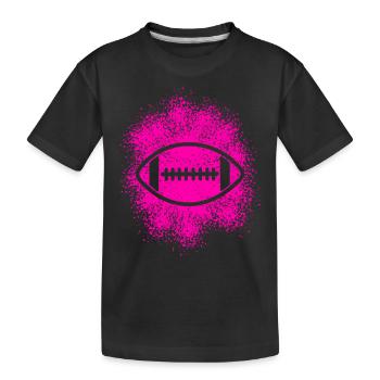 American Football Girls Women Kids - Kids' Premium Organic T-Shirt - black - Front