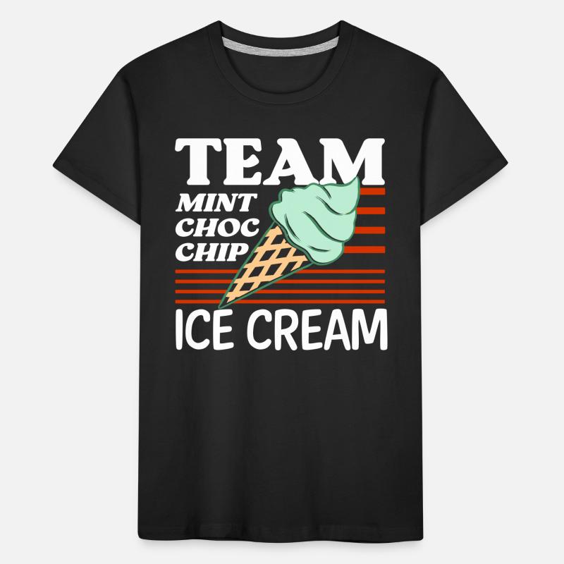Team Mint Choc Eiswaffel Eiscreme Eis Kinder Premium Bio T-Shirt