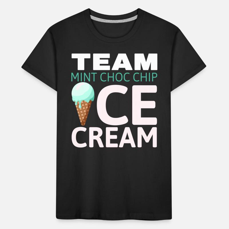 Team Mint Choc Crème glacée Cornet Crème glacée Crème glacée T-shirt bio Premium Enfant