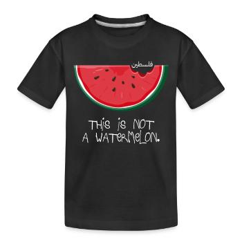 Cessez le symbole patriotique de la pastèque de Palestine libre - T-shirt bio Premium Enfant - noir - Devant
