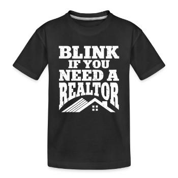 Cadeau d’agent immobilier pour agent immobilier - T-shirt bio Premium Enfant - noir - Devant