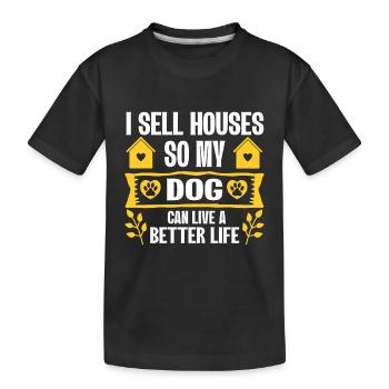 Cadeau d’agent immobilier pour agent immobilier - T-shirt bio Premium Enfant - noir - Devant