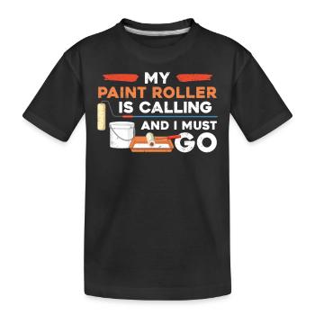 House Painter Decorator My Paint - Kinder Premium Bio T-Shirt - Schwarz - Vorne