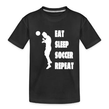 Fußballdesign Fußballspieler Fußballmannschaft - Kinder Premium Bio T-Shirt - Schwarz - Vorne