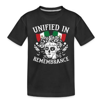 Unified In Remembrance Dia De Muertos - Kids' Premium Organic T-Shirt - black - Front
