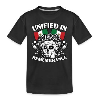 Unified In Remembrance Dia De Muertos - Kids' Premium Organic T-Shirt - black - Front