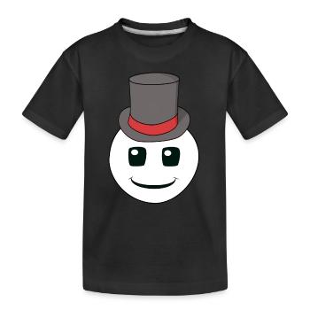Sympathique Mignon Émotions Sentiments Visage Chapeau - T-shirt bio Premium Enfant - noir - Devant
