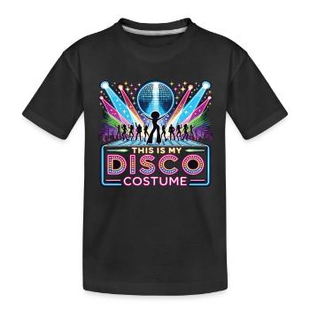 This Is My Disco Costume - Kinder Premium Bio T-Shirt - Schwarz - Vorne