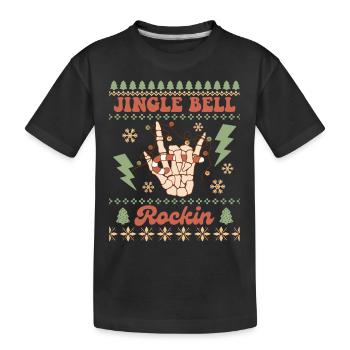 Jingle Bell Rockin - Santa Holidays Ugly Christmas - Kinder Premium Bio T-Shirt - Schwarz - Vorne