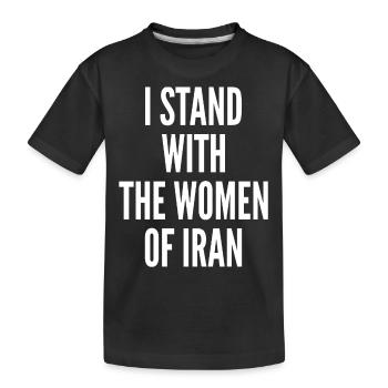 Je me tiens aux côtés des femmes d’Iran, d’Iran Azadi, - T-shirt bio Premium Enfant - noir - Devant